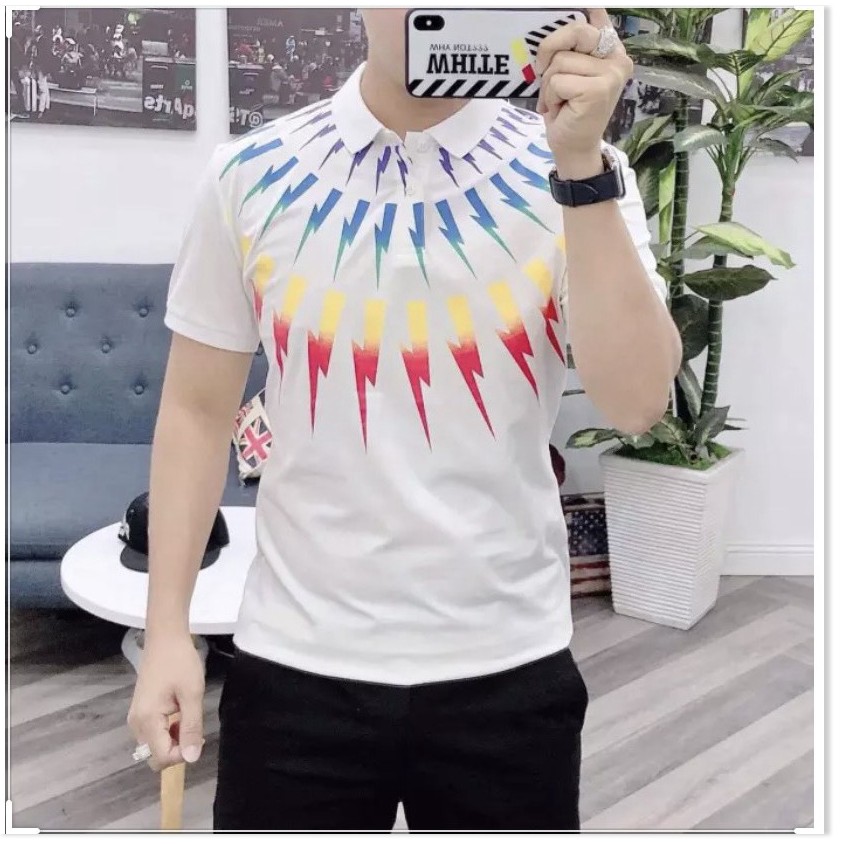 Áo Thun Nam Tay Ngắn Thêu Họa Tiết Lịch Lãm, Sang Trọng HP