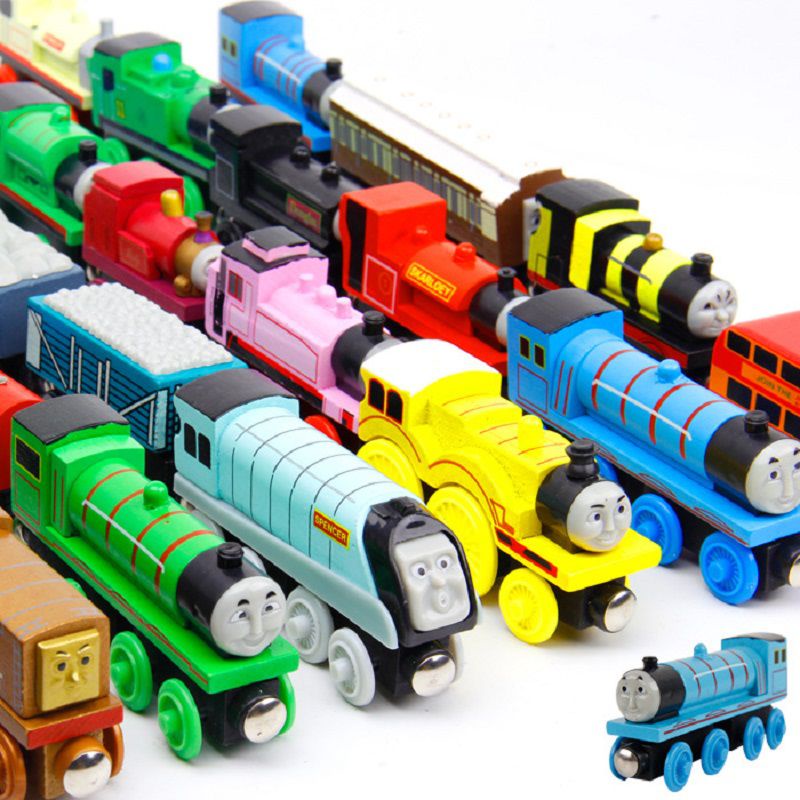 Train thomas car tender bằng gỗ từ tính xe lửa đồ chơi xe tải quà tặng xe hơi trẻ em