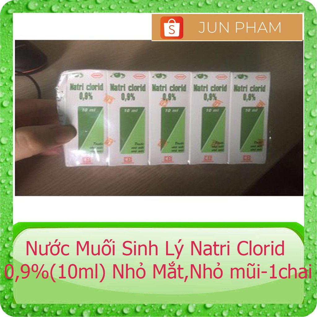 Nước muối sinh lý Natri clorid 0,9% (10ml) Nhỏ mắt, nhỏ mũi - 1 chai