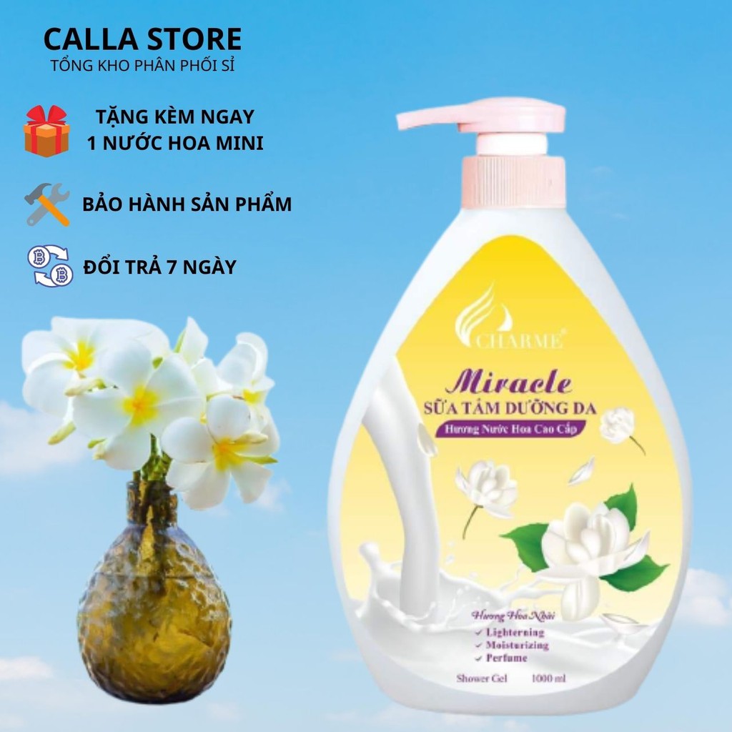 [ẢNH CHỤP THẬT] Sữa tắm dưỡng trắng da hương nước hoa MIRACLE 1000ml/Tặng kèm nước hoa mini | BigBuy360 - bigbuy360.vn