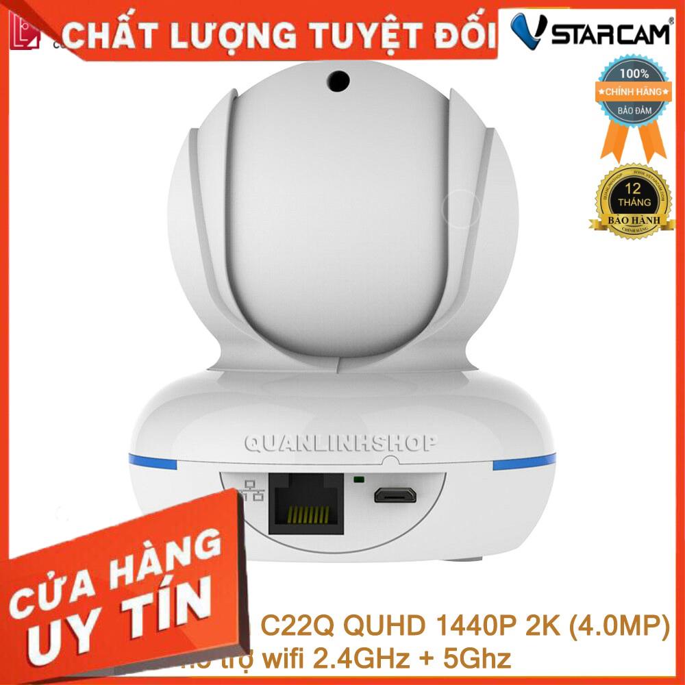 (giá khai trương) Camera giám sát IP wifi hồng ngoại ban đêm Vstarcam C22Q QUHD 1440P 4MP kèm thẻ 128GB