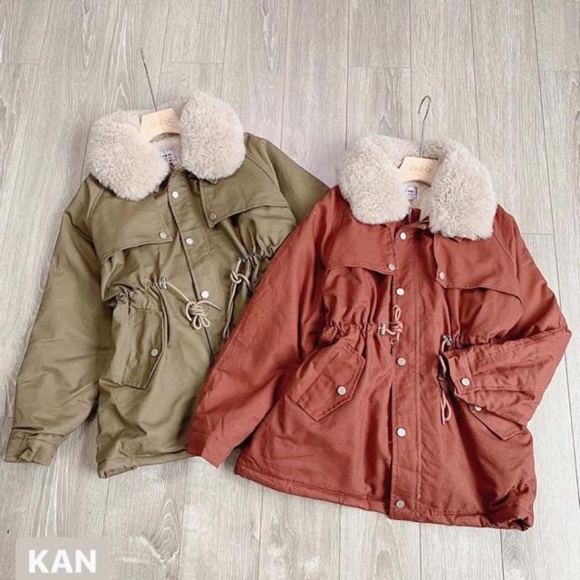 ÁO KHOÁC PARKA KAKI LÓT LÔNG CỪU HOT HIT❌Chẩn ảnh 100%❌