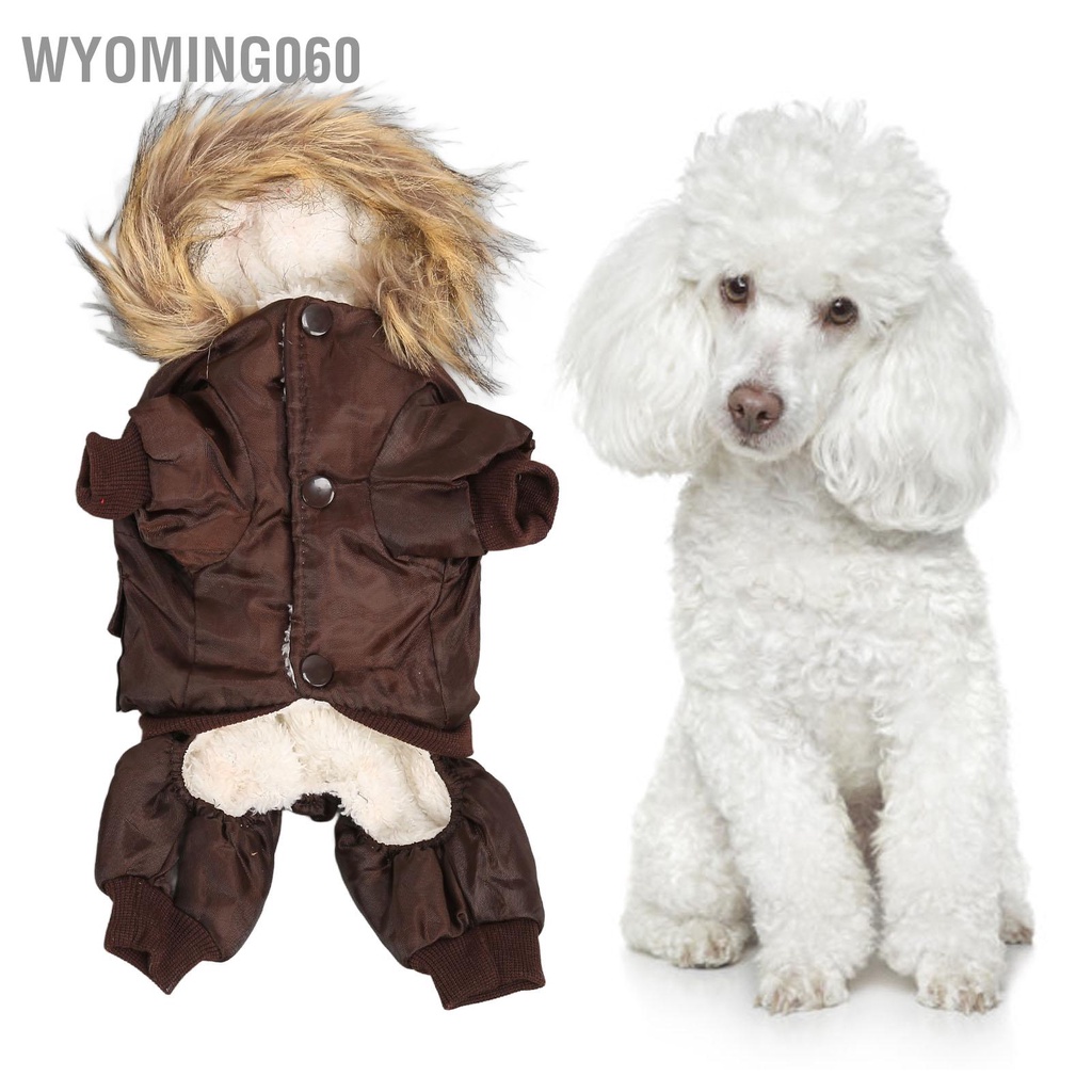 [Hàng Sẵn] Áo khoác cho chó có đệm bông và Polyester Ấm áp  mềm mại thoải mái thú cưng mùa thu đông vừa nhỏ 【Wyoming060】