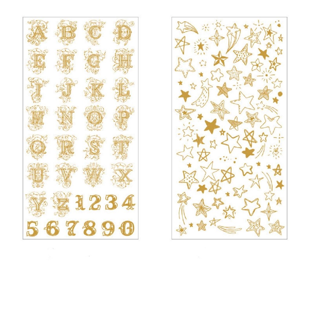 1 túi miếng dán trang trí sổ tay/nhật ký hình ảnh nghệ thuật thủ công