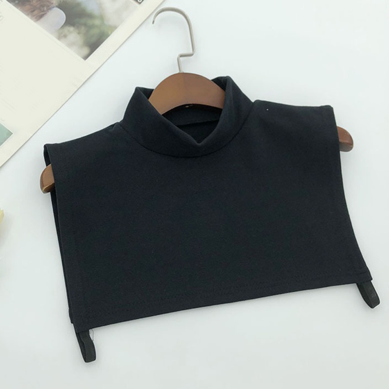 Han Áo Cổ Lọ Giả Lông Lừa Có Thể Tháo Rời Màu Trơn Ấm Áp Cho Nữ