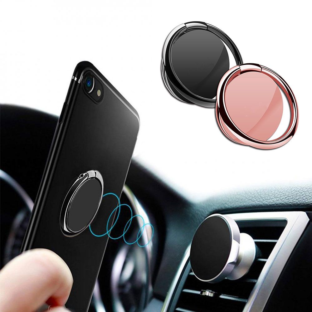 Nhẫn đỡ điện thoại dạng tròn bằng kim loại siêu mỏng xoay được 360 độ nhiều màu sắc tùy chọn thời trang