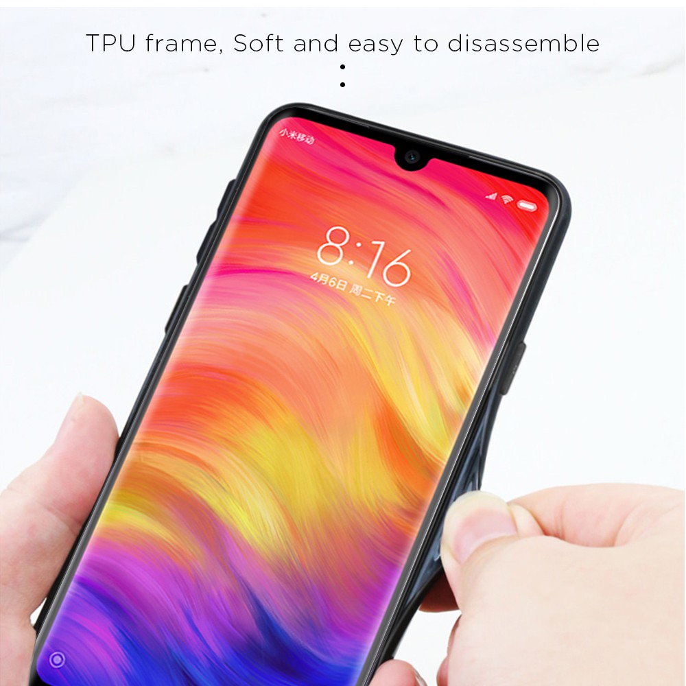 Ốp lưng cường lực phối 2 màu cá tính cho Xiaomi Mi 8 A2 Lite A1 Mi8 Mi6 Mi6X Pocophone F1 Redmi Note 5 6 Pro 7