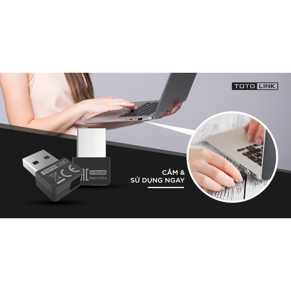 USB THU WIFI TOTOLINK n1600usm Chính hãng tự nhận driver | BigBuy360 - bigbuy360.vn