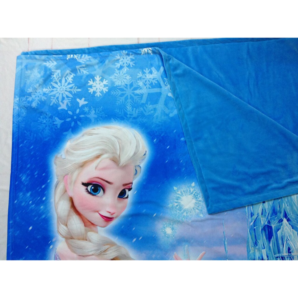 Vỏ gối và chăn Elsa xanh