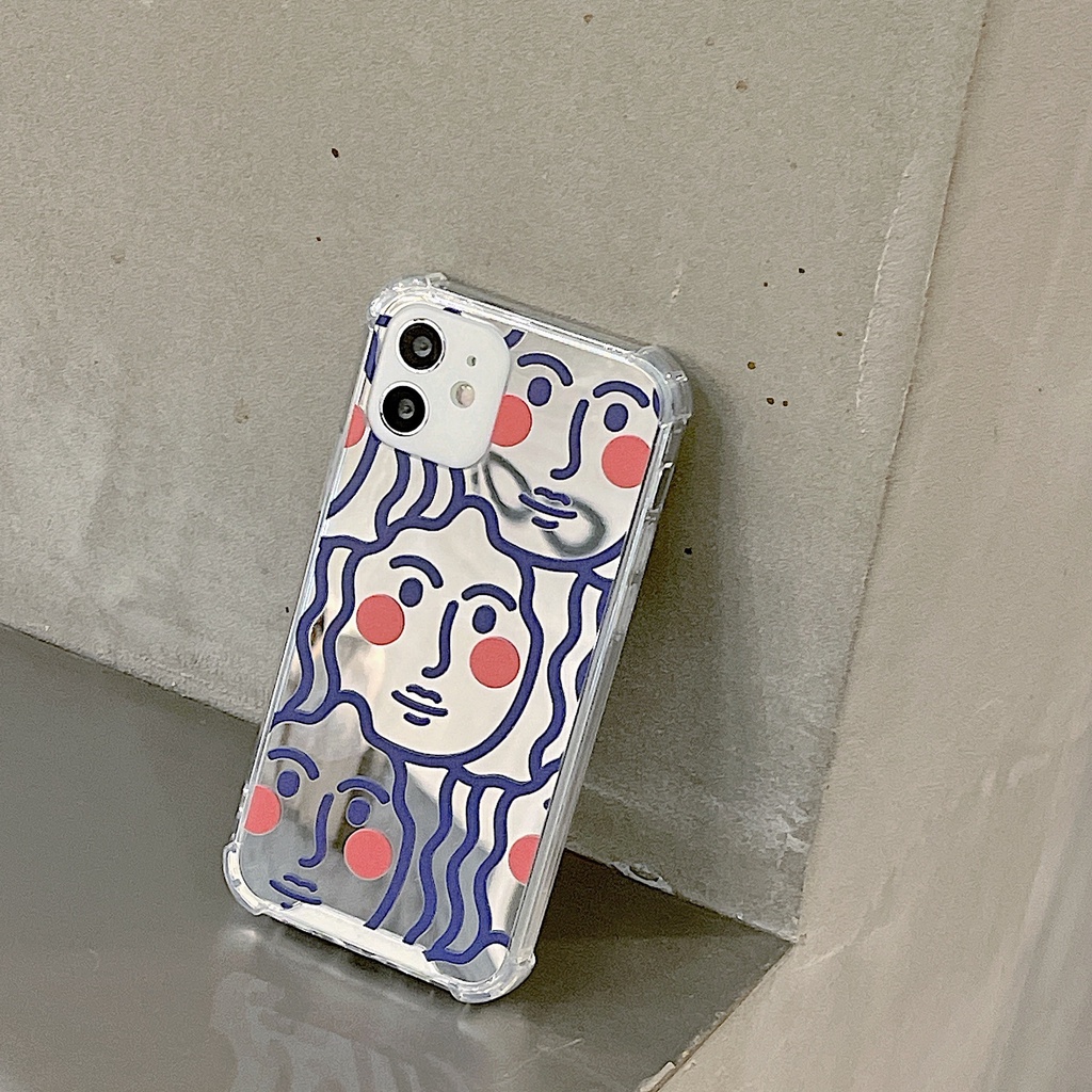 Ốp lưng iphone Ốp Điện Thoại TPU silicone Mặt Gương Thời Trang Cho iPhone 11 pro max X Xr Xs max 7 8 Plus 13 14pro pro max Dinuo case