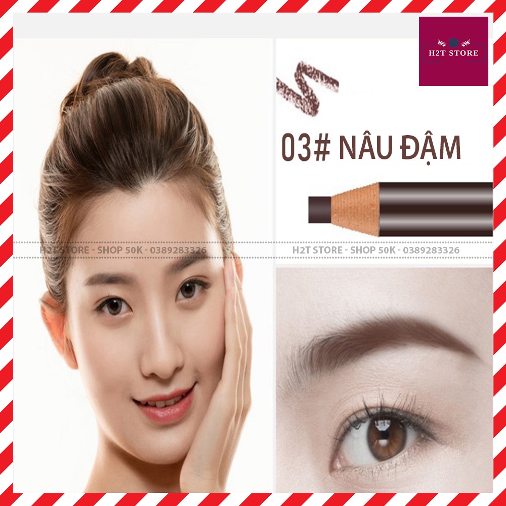 Chì xé kẻ mày 5 màu tùy chọn không thấm nước lâu trôi không nhòe Hensi 1818