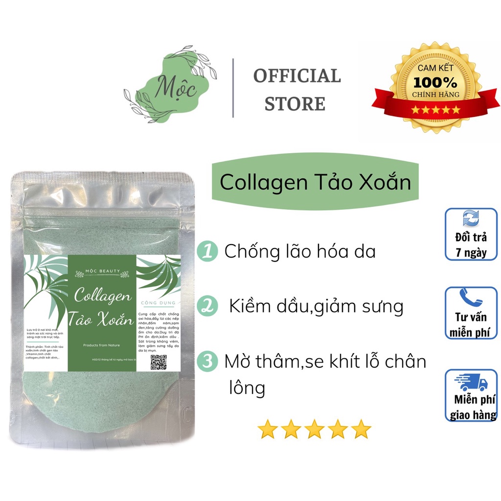 1kg Bột collagen dẻo tảo xoắn