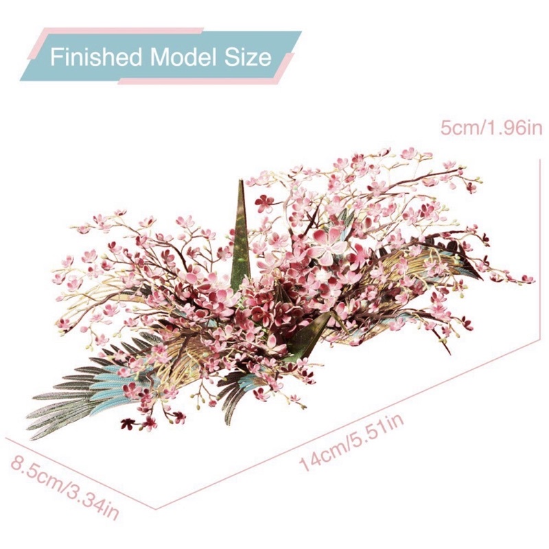 Mô hình lắp ghép kim loại 3d  Combo 4 Phồn Hoa Thiên Hạc