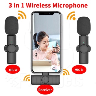 Micro Không Dây /mic livestream/mini Micrô Lavalier kẹp áo cổng 2.4G Giảm tiếng ồn Mic Youtube/livestream Facebook cho iphone/Android/điện thoại