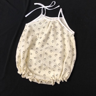 Body xô muslin 2 dây mềm mịn cho bé gái