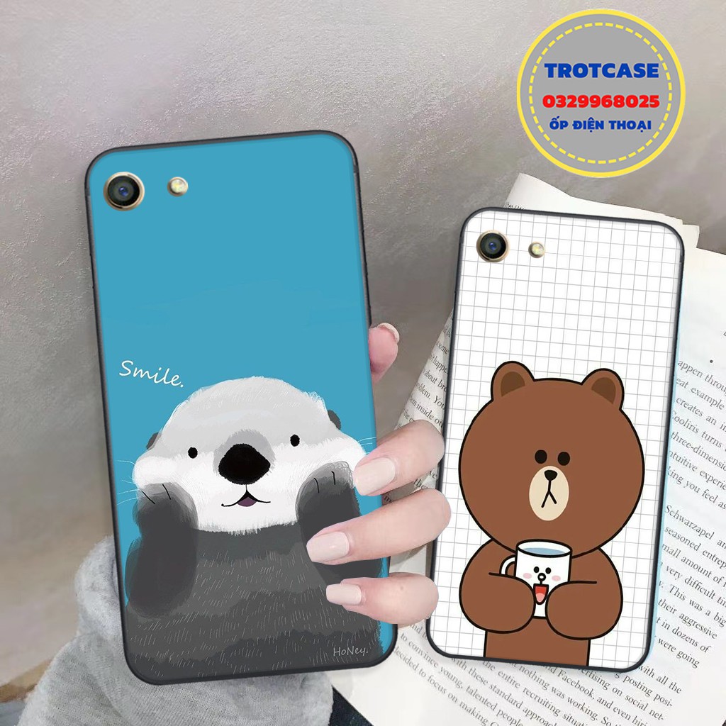 Ốp lưng OPPO F3/F3 Plus/F3 Lite - in hình chú rái cá dễ thương cùng với gấu và shin tinh nghịch
