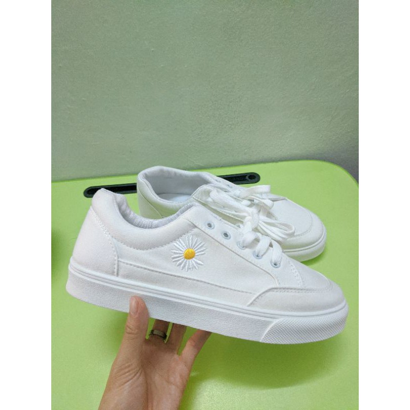 [Order-Ảnh&Clip thật hàng về] Giày sneaker nữ hoa cúc trắng đen 2020 (+2% phí shopee)