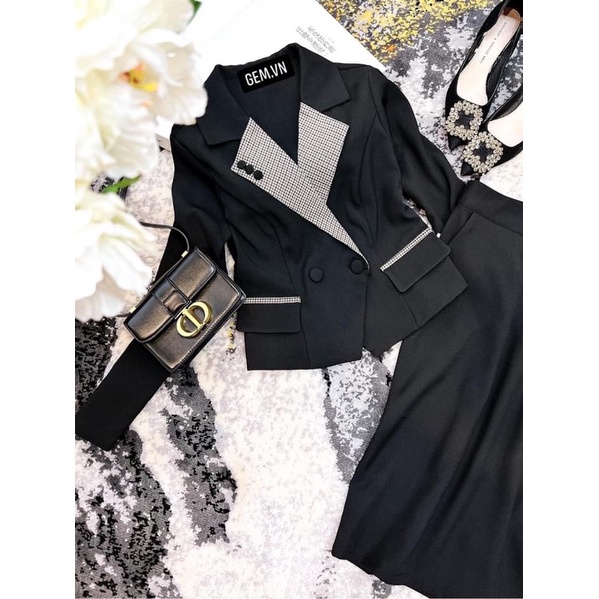 Set vest nữ G401 có BIGSIZE sang chảnh rất tôn dáng, hợp thời trang có thể tách rời phối các đồ khác - GEM Fashion
