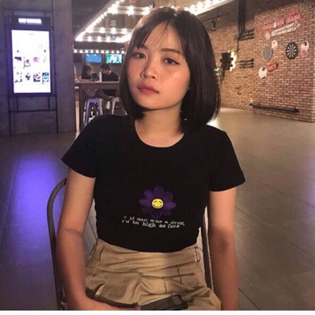 👀 CropTop Thêu Daisy