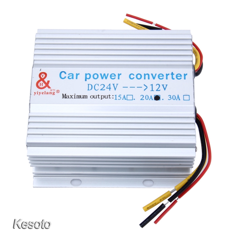 Car Power Supply DC 24V to 12V 20A Converter Step Down Inverter Transformer