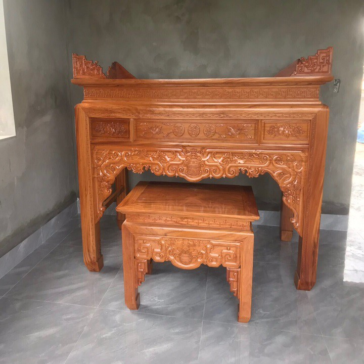 Án Gian Thờ Gỗ Hương Đá