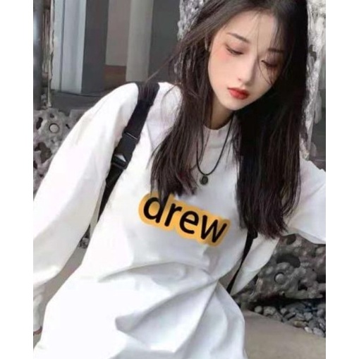 Sweater In Chữ DREW Chất Nỉ dày Cotton 100% Form Rộng Nam Nữ