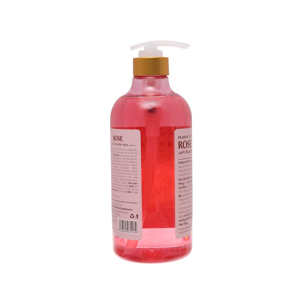 Sữa tắm Purite De Prôvence hoa hồng 850ml