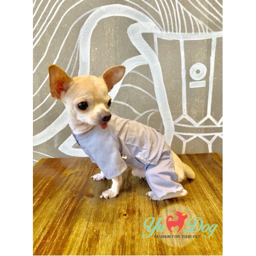 Bộ lam đi chùa cho thú cưng Lam - Nâu