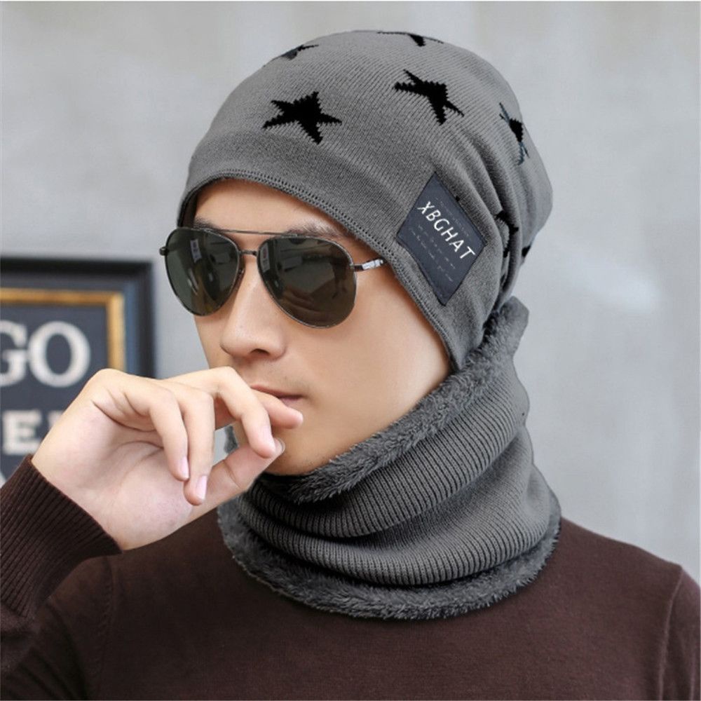 Set 2 mũ len kèm khăn choàng cổ giữ ấm mùa đông dành cho trẻ em