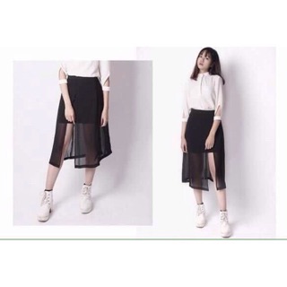 CHÂN VÁY MIDI XẺ TÀ
