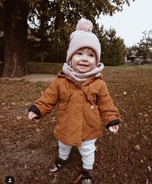 Áo khoác kaki Zara xuất bé gái/bé trai màu nâu bò