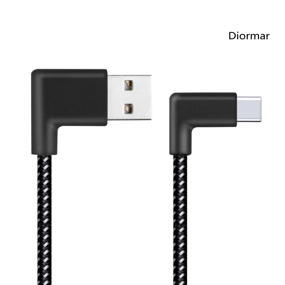 Dây Cáp Sạc Truyền Dữ Liệu Type-C Sang Usb 90 Độ 0.2 / 1 / 2m 2.4a Cho Điện Thoại / Máy Tính Bảng