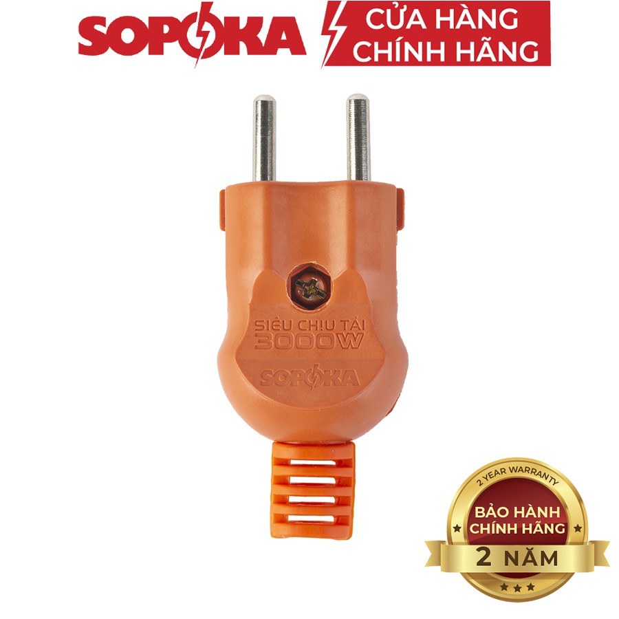 Phích cắm siêu chịu tải công suất lớn SOPOKA P3000W2+ chống vỡ chịu nhiệt Chính Hãng