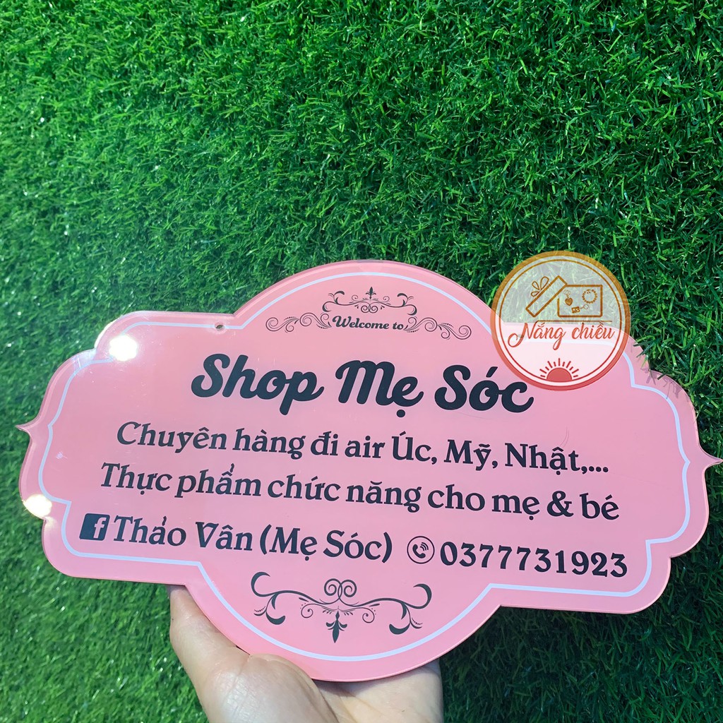 Bảng hiệu chất liệu mica - Trang trí shop bán hàng - Thiết kế theo yêu cầu