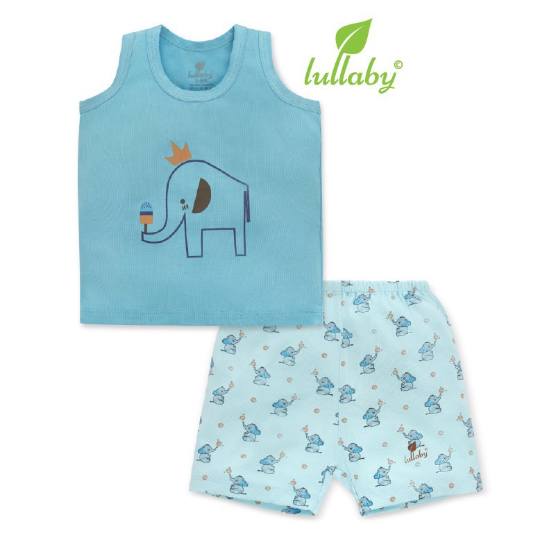 [Lullaby] Bộ ba lỗ (sát nách) chất PETIT cực mát, thấm hút tốt (sz 6m-4y)