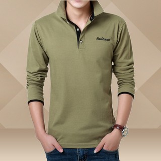 Áo thun polo nam tay dài cổ bẻ thời trang trẻ trung