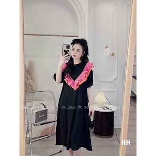 60-90KG Váy xuông/Đầm xuông bigsize viền hồng cực chảnh