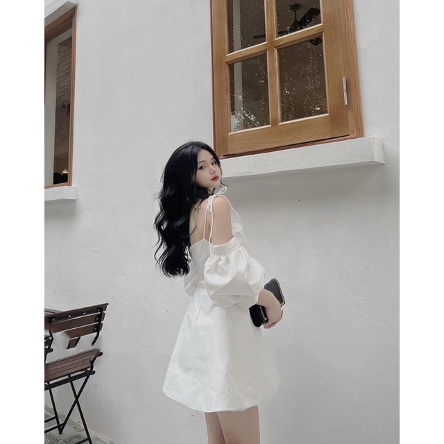 ĐẦM ÁNH NHŨ 2 DÂY RỚT VAI XÉO NGỰC MS42