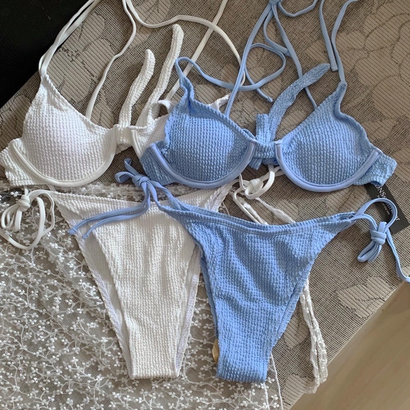 Bikini gọng nâng gợn sóng đáng yêu  DINSSWIMWEAR