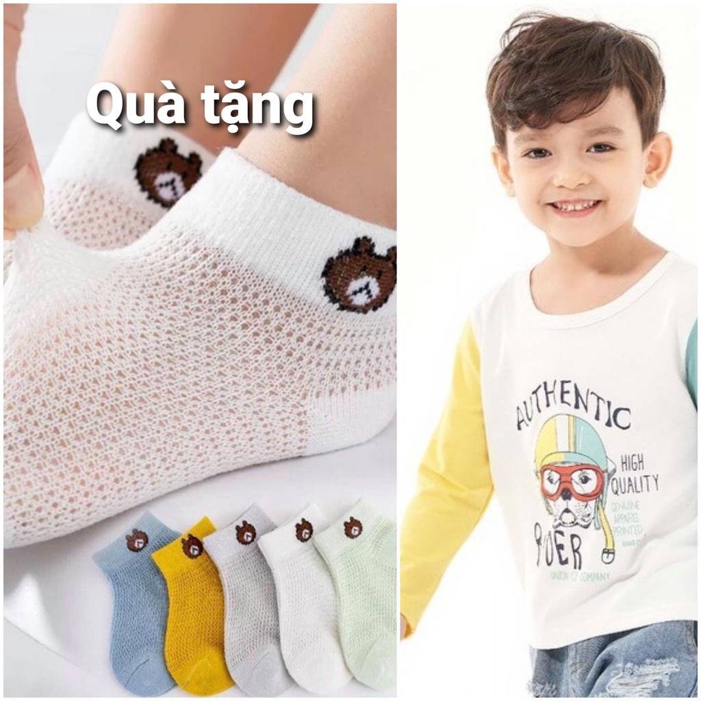 Áo thun bé trai dài tay từ 1 đến 8 tuổi in hình thiết kế Beddep Kid Clothers BA13