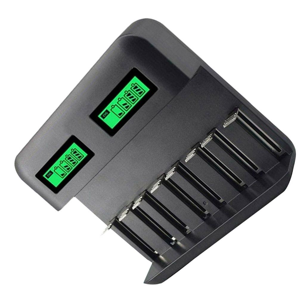 Bộ Sạc Pin AA / AAA 8 Ngăn USB Bằng Nhựa 1800mA Chuyên Nghiệp