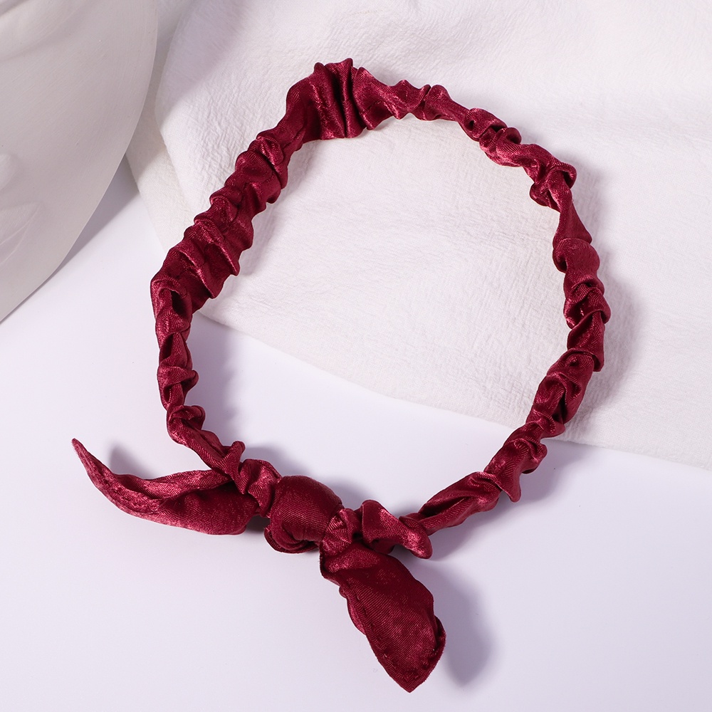 RainBow Bows 1 Băng Đô Tai Thỏ Màu Trơn Co Giãn Cho Nữ