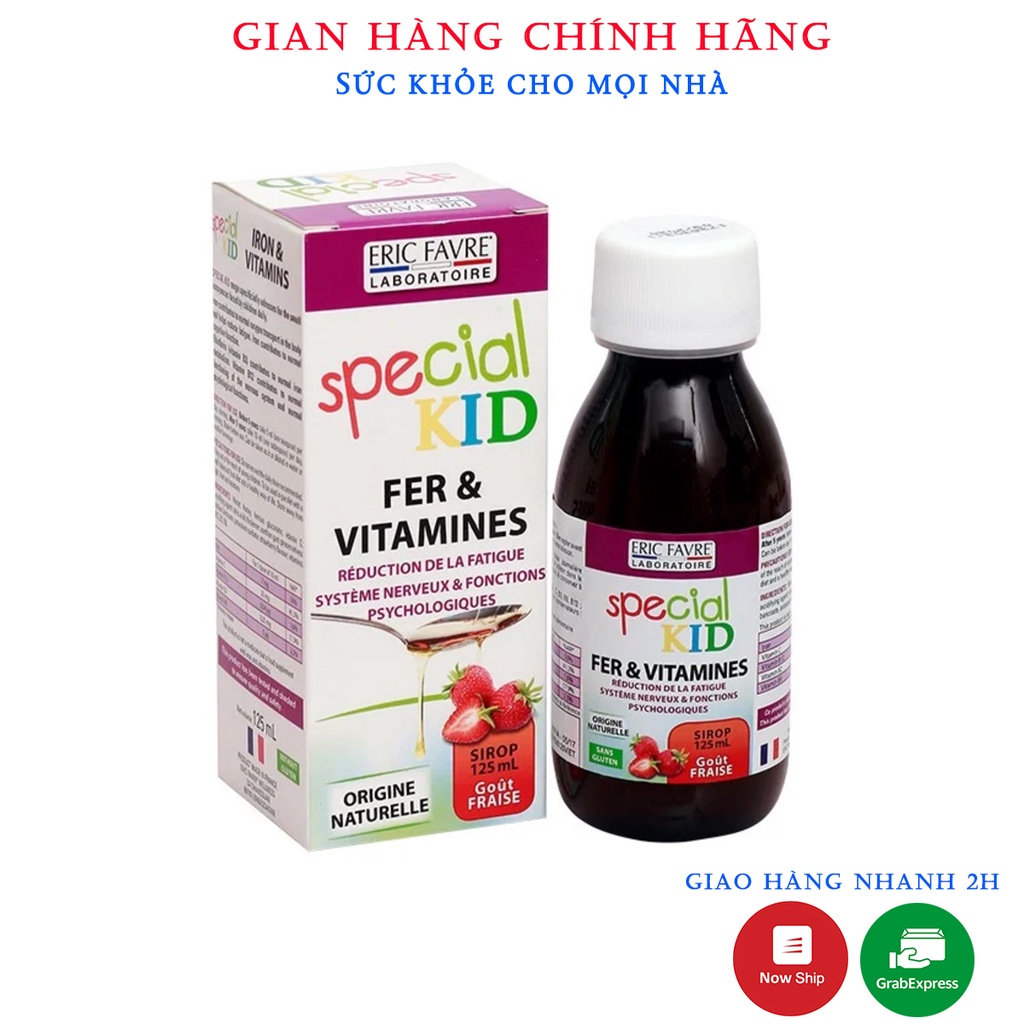 Special Kid Fer Vitamines - Bổ Sung Sắt Và Các Vitamin Cần Thiết Cho Sự Phát Triển Của Bé(Chai 125ml)