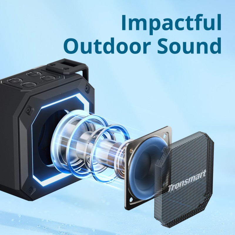Loa Bluetooth Tronsmart Groove 2 Speaker, Công suất 10W, Chống nước IPX7, Dải led theo nhạc