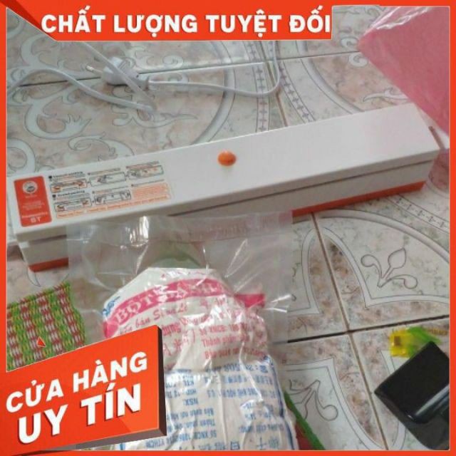 Máy Hút Chân Không Fresh Pack Pro MINI Gia Đình, Hàng Chuẩn, Công Nghê Nhật Bản, Hút Xong Tự Động Hàn Miệng Túi