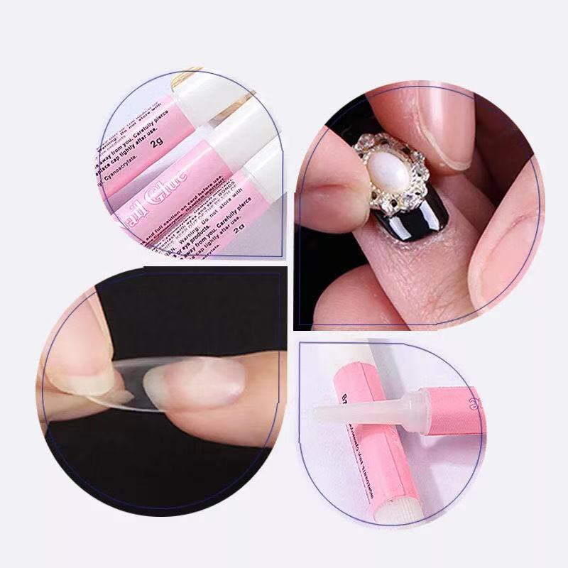 Keo dán móng giả nail glue 2g, keo gắn móng úp mini siêu chắc