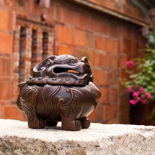 LƯ HƯƠNG XÔNG TRẦM KỲ LÂN BẰNG ĐỒNG NGUYÊN CHẤT CỠ LỚN