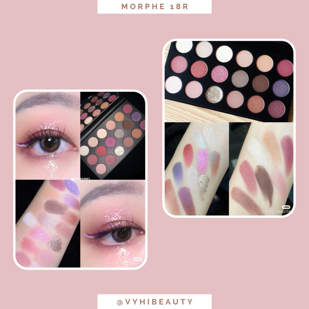 Bảng mắt Morphe 18 ô 18A, 18T, 18S, 18F, 18R