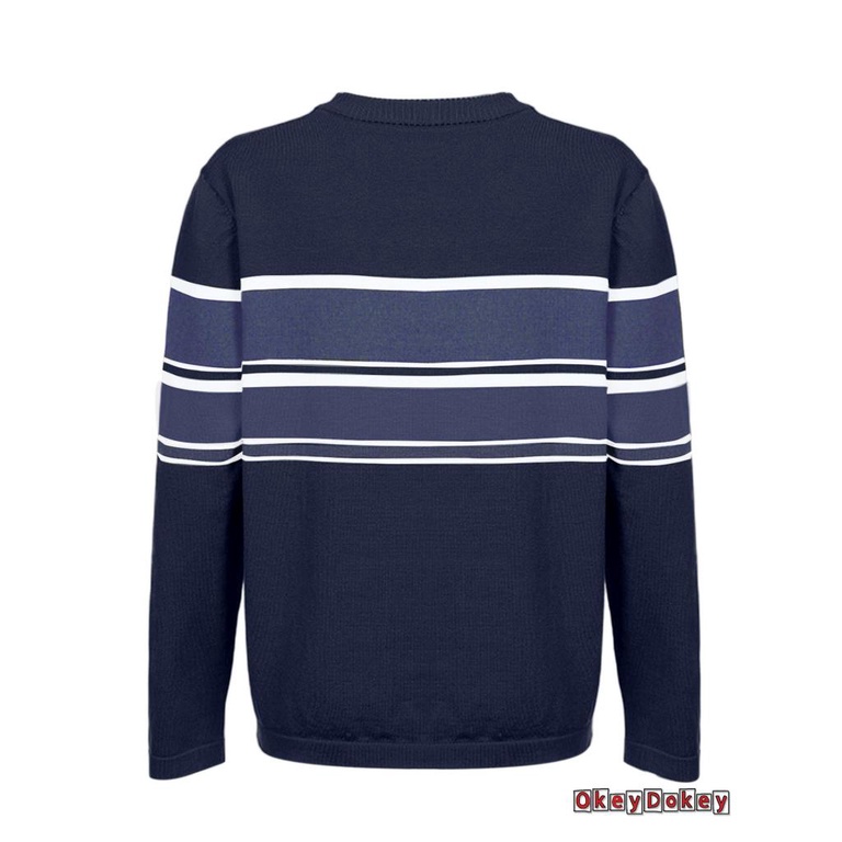 Áo Sweater Dệt Kim Y2K Dáng Rộng Co Giãn Phối Màu Tương Phản Cổ Điển Cho Nữ