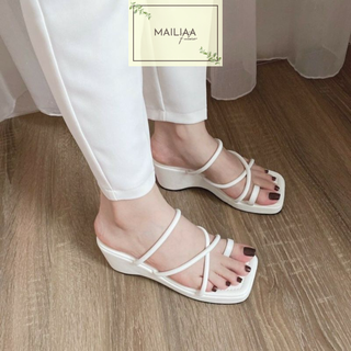 Dép nữ đế xuồng 7 phân MAILIAA quai tròn xỏ ngón dễ đi